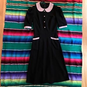 Stop Staring 40ies dress black pink M collar Dita